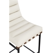 Maklaine Contemporary Soft Cream Vegan Leather Counter Stool