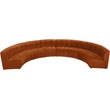 Maklaine Cognac Velvet Upholstered Modular 8 Piece Sectional