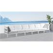Maklaine Contemporary White Finish Outdoor Patio Modular Sofa