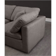 Maklaine Contemporary Velvet Modular Sectional in Gray Finish