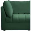 Maklaine Contemporary Velvet Modular Sectional in Green Finish