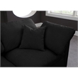 Maklaine Contemporary Velvet Modular Sectional in Black Finish