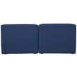 Maklaine Contemporary Navy Durable Linen Textured Modular Sofa