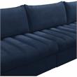Maklaine Contemporary Soft Navy Finish Velvet Modular Sectional