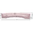 Maklaine Contemporary Upholstered Pink Velvet 6pc. Modular Sectional