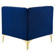 Maklaine 3-Seater Channel Performance Velvet Tufted Sofa in Navy