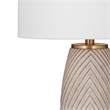 Maklaine Modern / Contemporary Gray Textured Resin Table Lamp
