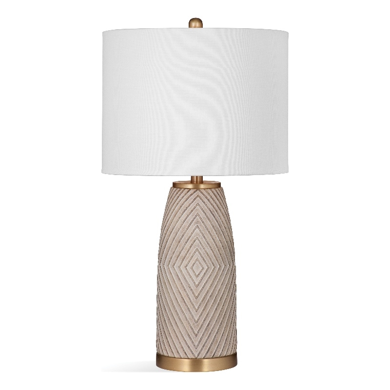 Maklaine Modern / Contemporary Gray Textured Resin Table Lamp