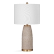 Maklaine Modern / Contemporary Gray Textured Resin Table Lamp