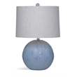 Maklaine Modern / Contemporary Table Lamp in Blue Finish Ceramic