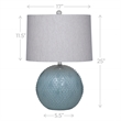 Maklaine Modern / Contemporary Table Lamp in Blue Finish Ceramic
