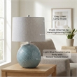 Maklaine Modern / Contemporary Table Lamp in Blue Finish Ceramic