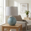 Maklaine Modern / Contemporary Table Lamp in Blue Finish Ceramic