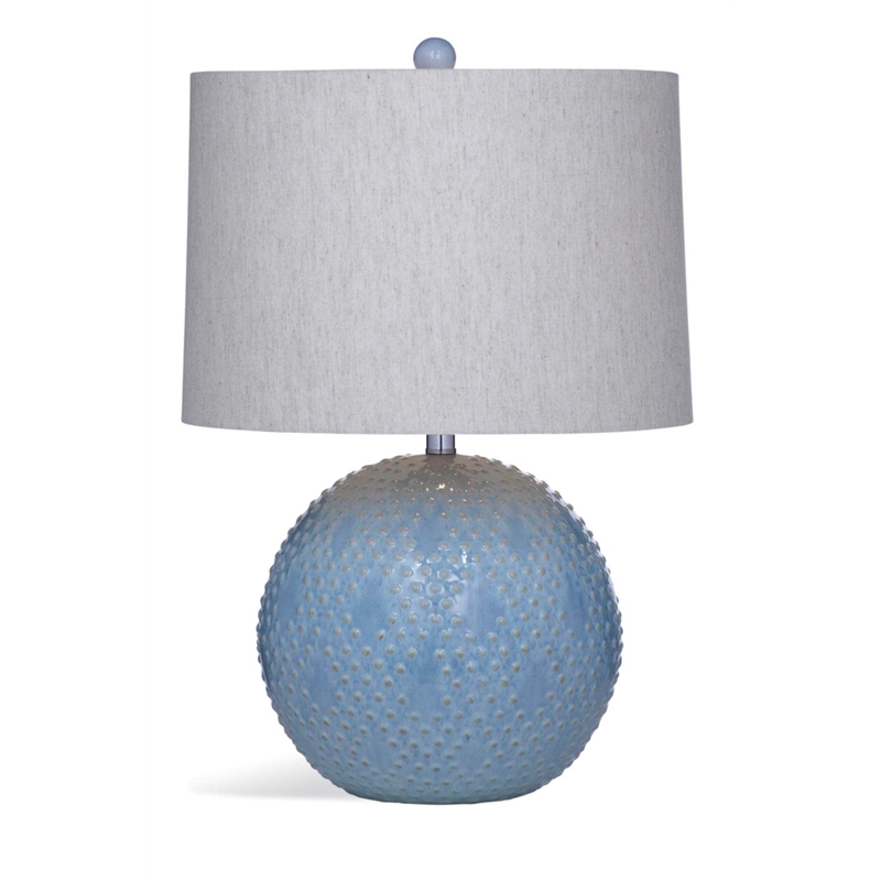 Maklaine Modern / Contemporary Table Lamp in Blue Finish Ceramic