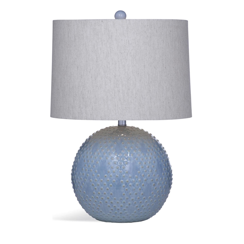 Maklaine Modern / Contemporary Table Lamp in Blue Finish Ceramic