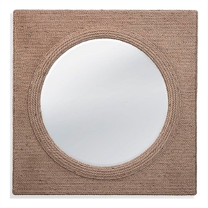 Maklaine Modern / Contemporary Wall Mirror in Natural Finish Wood