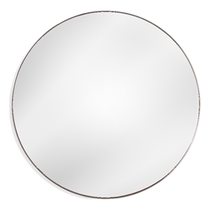 Maklaine Contemporary Oversized Wall Mirror in Silver Metal Frame