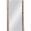 Maklaine Contemporary Resin Leaner Mirror in Distressed Gray Frame