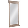 Maklaine Contemporary Resin Leaner Mirror in Distressed Gray Frame