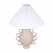 Maklaine Modern Contemporary Cream Finish Pleated Table Lamp