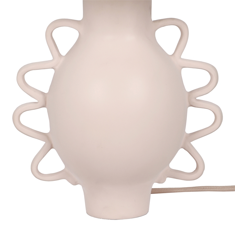 Maklaine Modern Contemporary Cream Finish Pleated Table Lamp