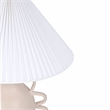Maklaine Modern Contemporary Cream Finish Pleated Table Lamp