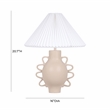 Maklaine Modern Contemporary Cream Finish Pleated Table Lamp