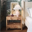 Maklaine Modern Contemporary Cream Finish Pleated Table Lamp