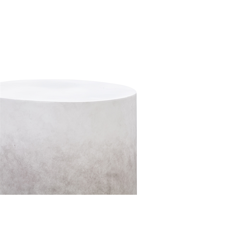 Maklaine Modern Contemporary Gray Ombre Concrete Round Stool