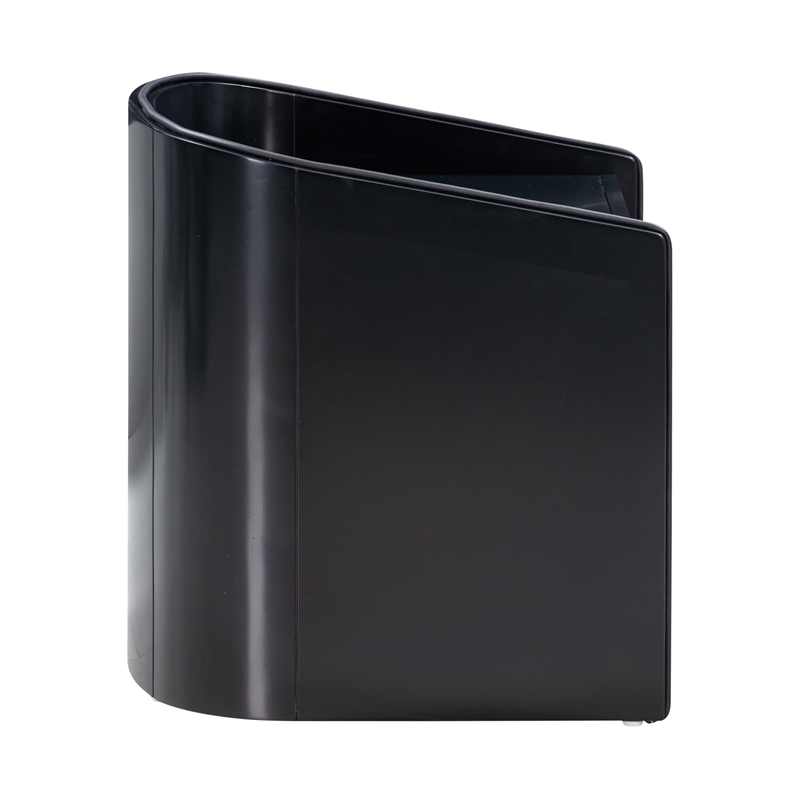 Maklaine 1-Drawer Transitional Wood Nightstand in Black/Blue
