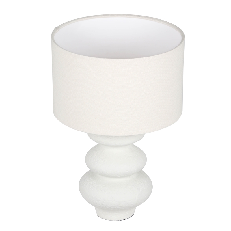 Maklaine Modern Contemporary Cream Finish Textured Table Lamp