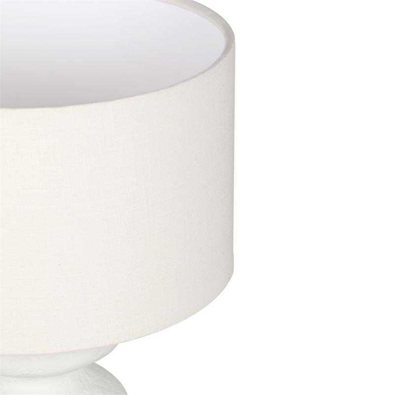 Maklaine Modern Contemporary Cream Finish Textured Table Lamp