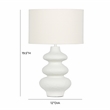 Maklaine Modern Contemporary Cream Finish Textured Table Lamp