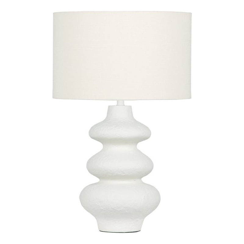 Maklaine Modern Contemporary Cream Finish Textured Table Lamp