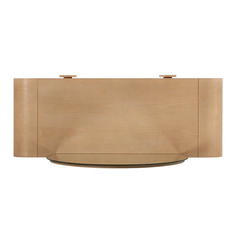 Maklaine Modern Contemporary Natural Ash 2-Drawer Vanity Desk