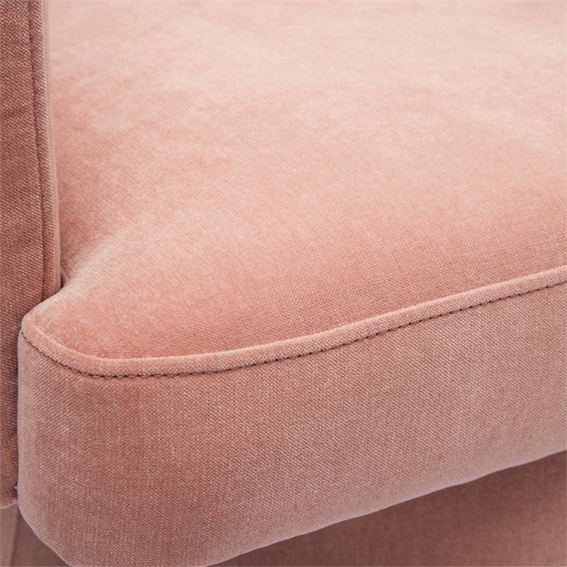 Maklaine Modern Contemporary Rolling Desk Chair in Pink Finish