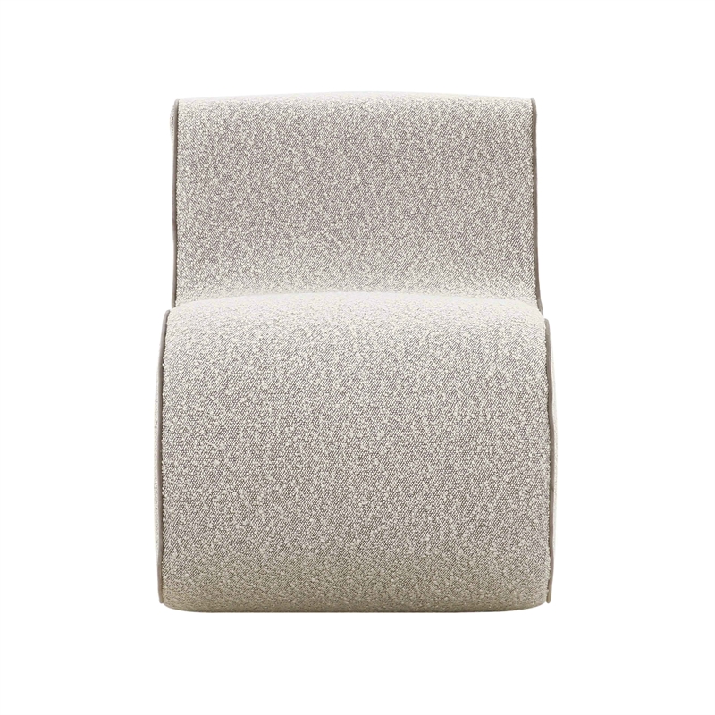 Maklaine Modern Contemporary Speckled Gray Boucle Accent Chair