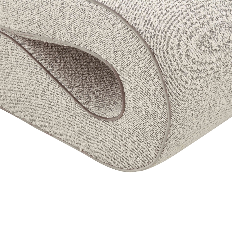 Maklaine Modern Contemporary Speckled Gray Boucle Accent Chair