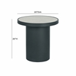 Maklaine Modern Contemporary Antique Silver Mirrored Side Table