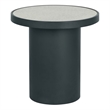 Maklaine Modern Contemporary Antique Silver Mirrored Side Table