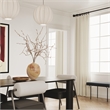 Maklaine Modern Contemporary Black Oak Rectangular Dining Table