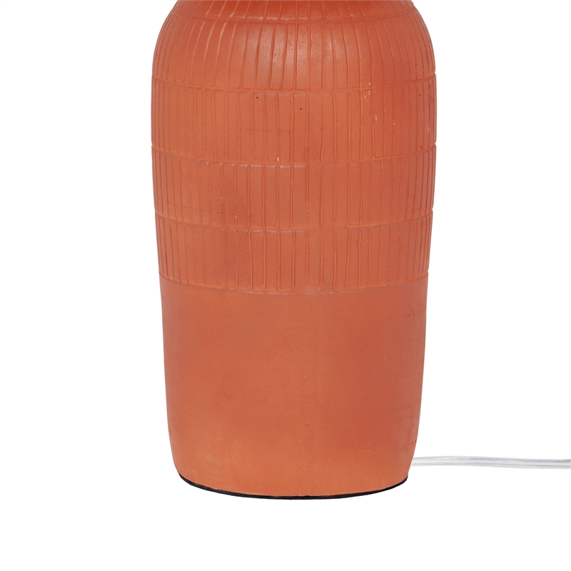 Maklaine Terracotta Natural Table Lamp