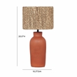 Maklaine Terracotta Natural Table Lamp