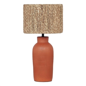 Maklaine Terracotta Natural Table Lamp