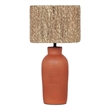 Maklaine Terracotta Natural Table Lamp
