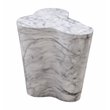 Maklaine Modern Contemporary White Marble Finish Short Side Table