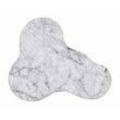 Maklaine Modern Contemporary White Marble Finish Short Side Table