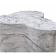 Maklaine Modern Contemporary White Marble Finish Short Side Table