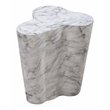 Maklaine Modern Contemporary White Marble Finish Short Side Table