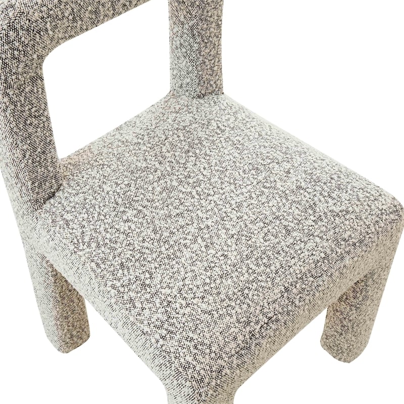 Maklaine Modern Contemporary Hazel Gray Finish Boucle Dining Chair